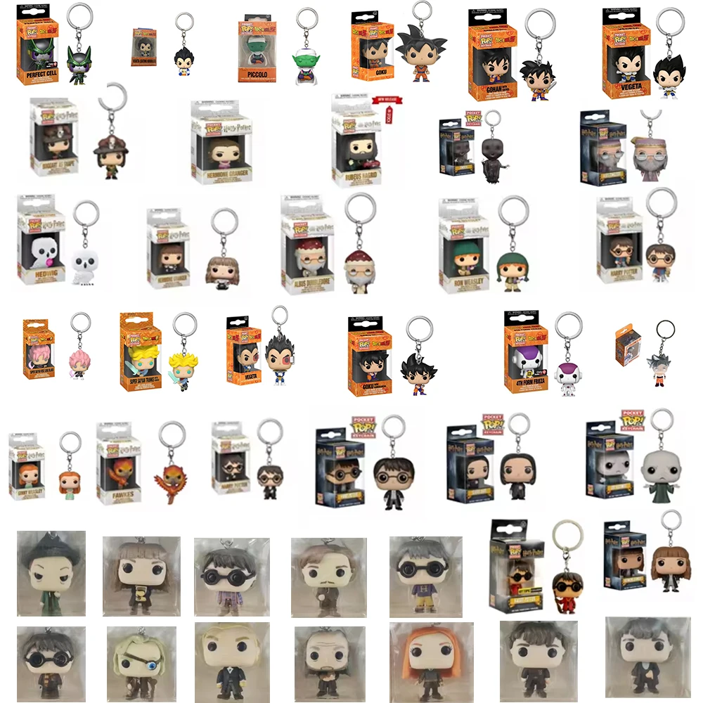 Funko pop Llavero Dragon Ball Z GOKU VEGETA PICCOLO PERFECT CELL GOHAN Figuras de acción de vinilo Juguetes