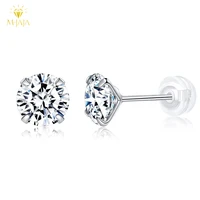 M-JAJA Moissanite Stud Earrings for Women D Color VVS1 Lab Created Diamond Earrings S925 Sterling Silver Jewelry 2025 Trend Gift