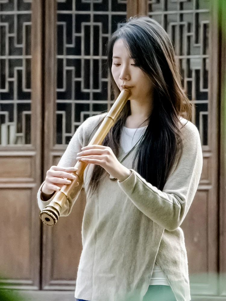 Bamboo flute woodwind flute YPXD Nan Xiao Flute Jin Bamboo Flute Shakuhachi Vertical 8 Holes Chinese G F E D Key Professional Musical Instrument