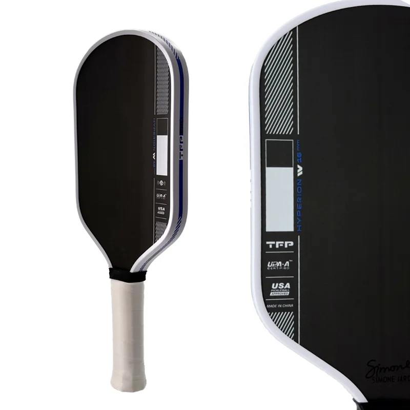 Hyperion GEN4 T700CARBON FIBER PickleballPaddle Thermoform Edge Seal Foam Injected Edge PP Core and Fill in Handle Raw RoughTiny