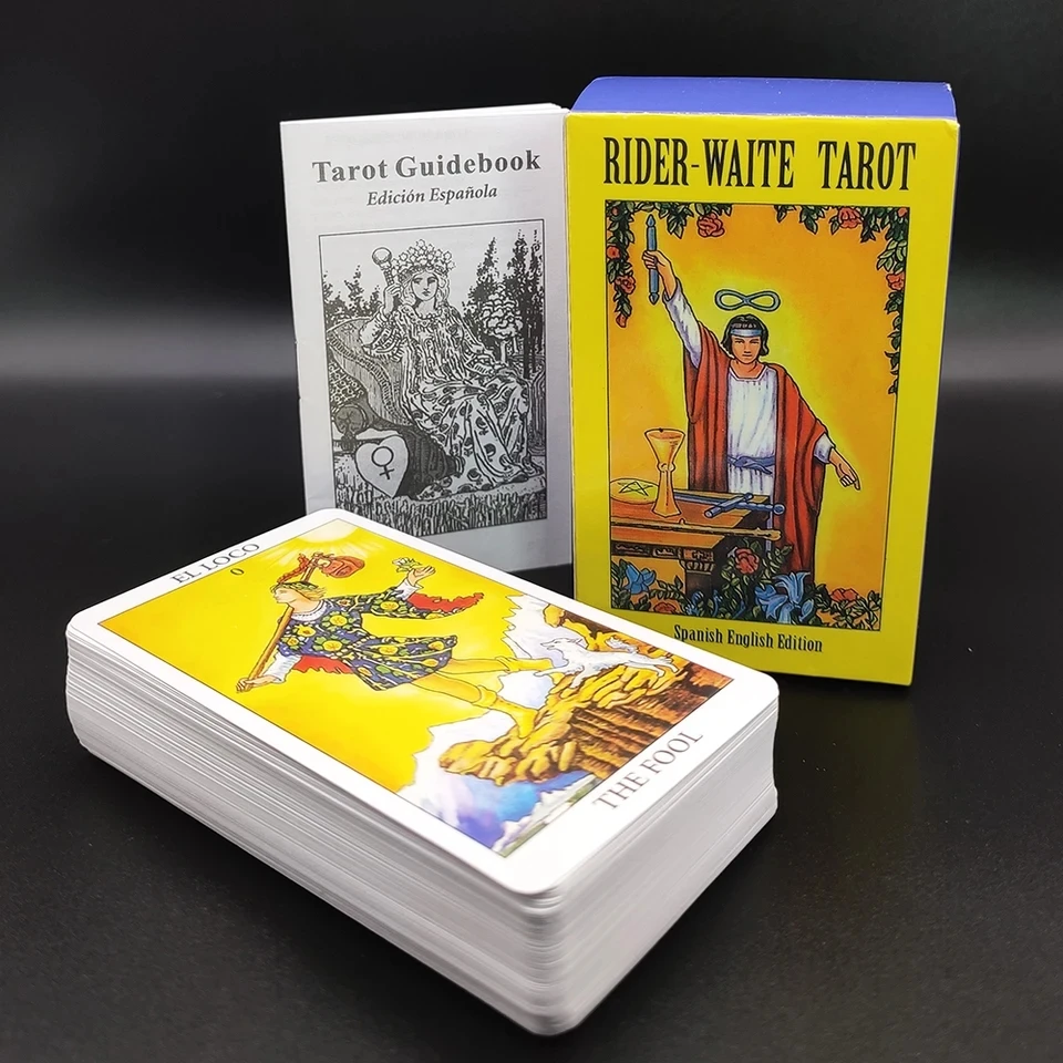 Espa&ntilde;ol Rider Tarot Cards in Spanish Version Board Game Divination Deck for Beginners with Guide Book Oracle Cards Guidebook card games board games tarot cards