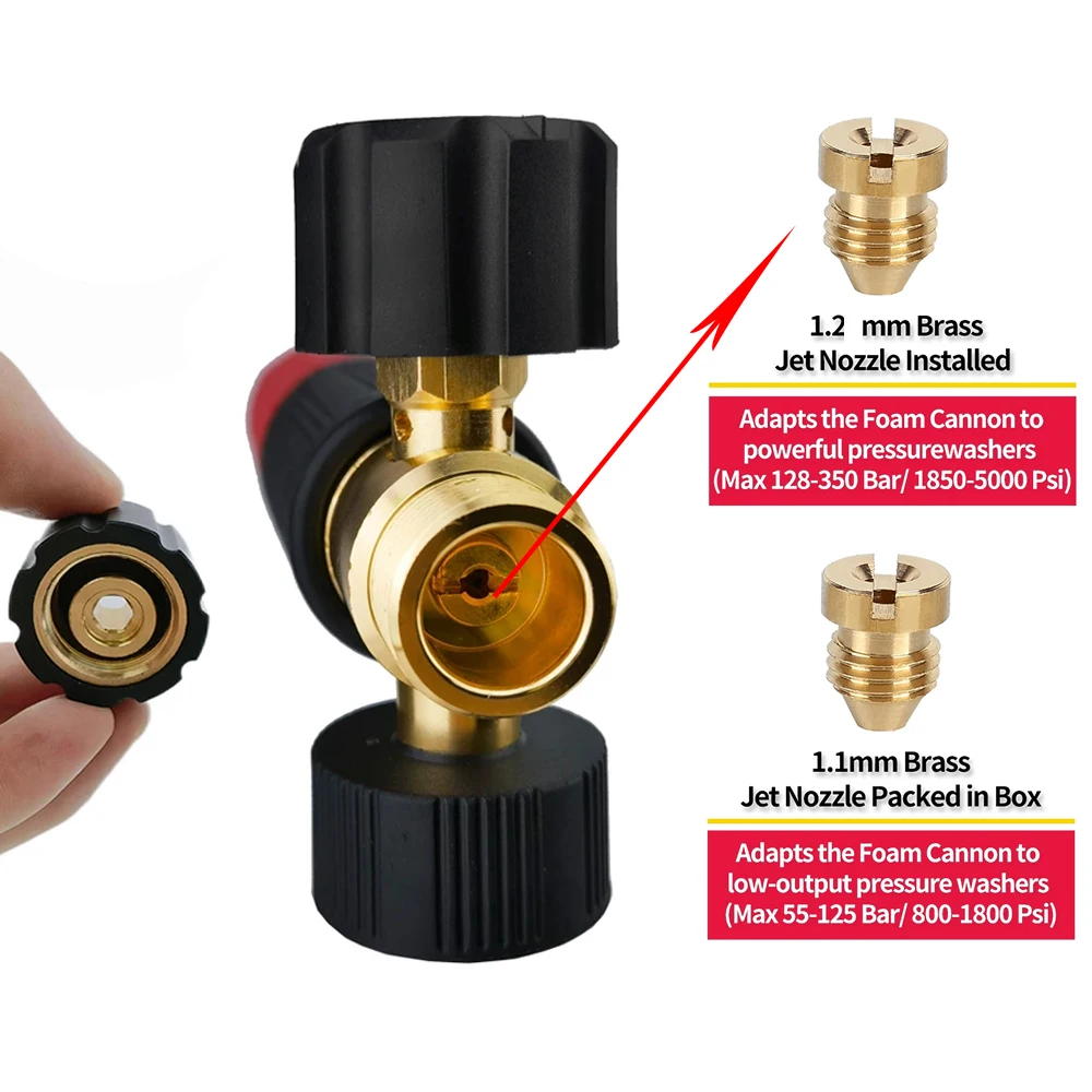 ROUE Foam Generator 1 Litre Bottle Car Wash Foamer Gun Sprayer Pressure Washer for Karcher Parkside Huter Snow Foam Lance Cannon foam sprayer pressure washer foam nozzle car washing spray pot car washing foam pot foam spray pot foam nozzle foam cannon