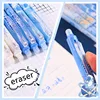 14pcs/set Creative Astronaut Blue Ink Erasable Pens Press-Type Gel Pens 0.5mm Fine Tip Friction Pens Technology Office Supplies 5