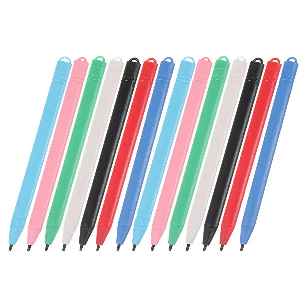 14Pcs 스타일러스 펜 쓰기 태블릿 LCD 낙서 보드 학습 그리기 수학 어휘 필기 견고한 플라스틱