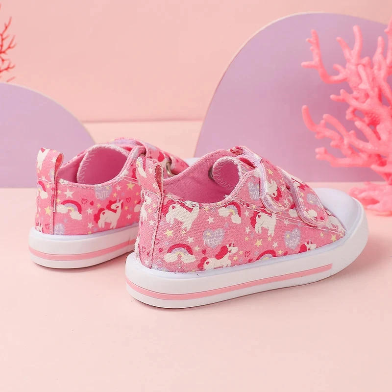 Kids Baby Shoes Girls Cartoon Canvas Shoes Children Sneakers Breathable Soft-Soled Non-Slip Casual Fashion kids sneakers,baby shoes,kids sports shoes,kids shoes