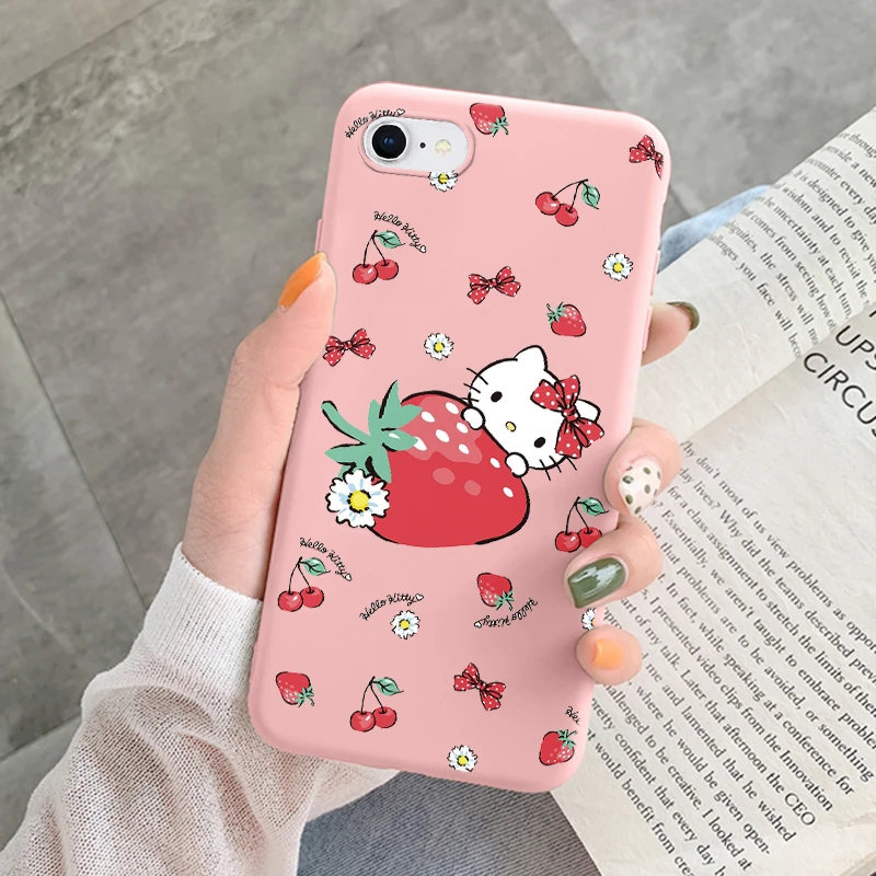 thumbnail image 1 of Funda de silicona suave para iphone, carcasa con diseño de Kuromi Melody, Sanrio, para iphone 7, 8 Plus, SE 2020, SE2020, 1 of 5