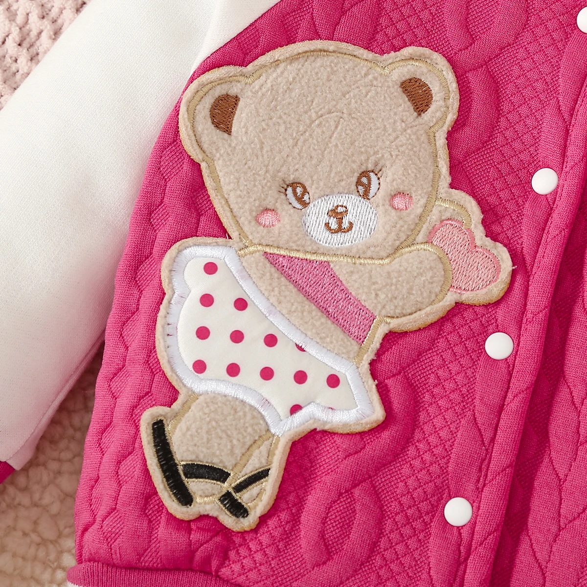 PatPat Baby Girl/Boy Childlike Bear Animal Pattern Coat kids jackets winter cotton coat