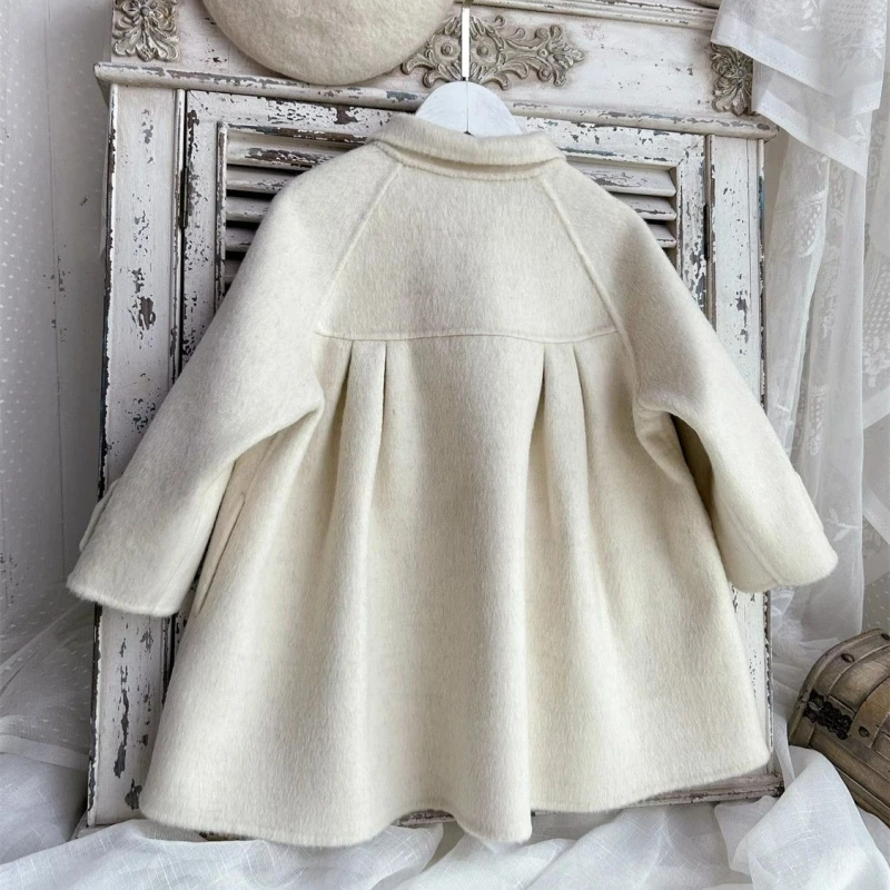 Girls Woolen Coat Overcoat Jacket Windbreak Beige Warm Thicken Winter Cotton Teenagers Outwear Children&rsquo;s Clothing girls winter coat girls outerwear