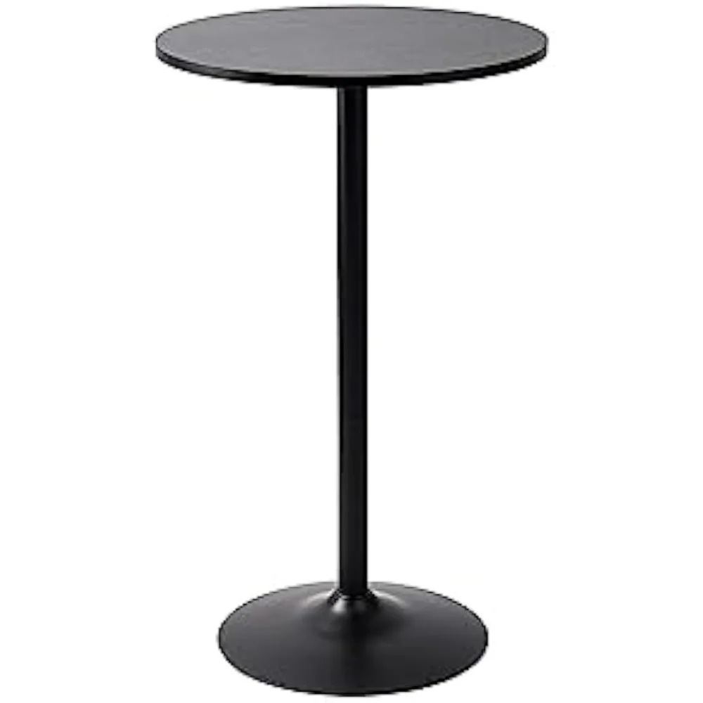 

Pearington Round Cocktail Bistro High Table with Black Top and Base, 1-Pack