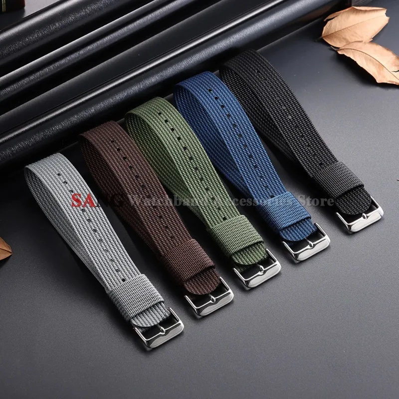 Braided Nylon Strap - Men's Army Sports Breathable Watch Band Wristbelt