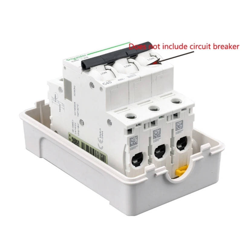 Circuit Breaker Box 4.72x2.95in 2-3 Way Junction Box Not Waterproof Distribution Protections Clear Cover electrical junction box electrical box electrical distribution box