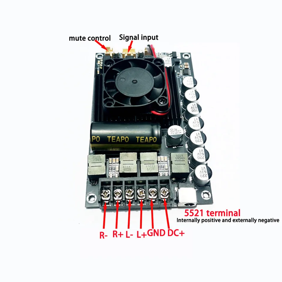 TPA3255 HIFI Stereo 600W Class D 2.0 Channel Audio Power Amplifier Board DC48V