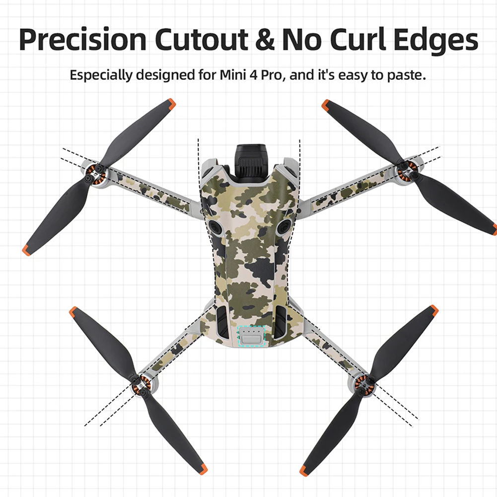 Colorful Sticker Charming Appearance Remoulded Skin Set Compatible For DJI Mini 4 Pro Drones RC 2 Remote Controller