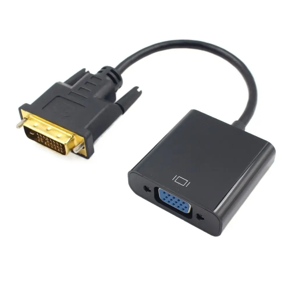 DVI To VGA with Chip DVI To VGA High-definition Analog Conversion Cable 24+1 Adapter Cable dvi vga adapter