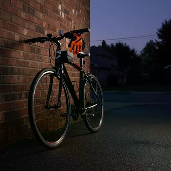 Borsa da manubrio anteriore per bicicletta, borsa porta telefono da ciclismo per esterni di grande capacità, cestino per bici con striscia riflettente