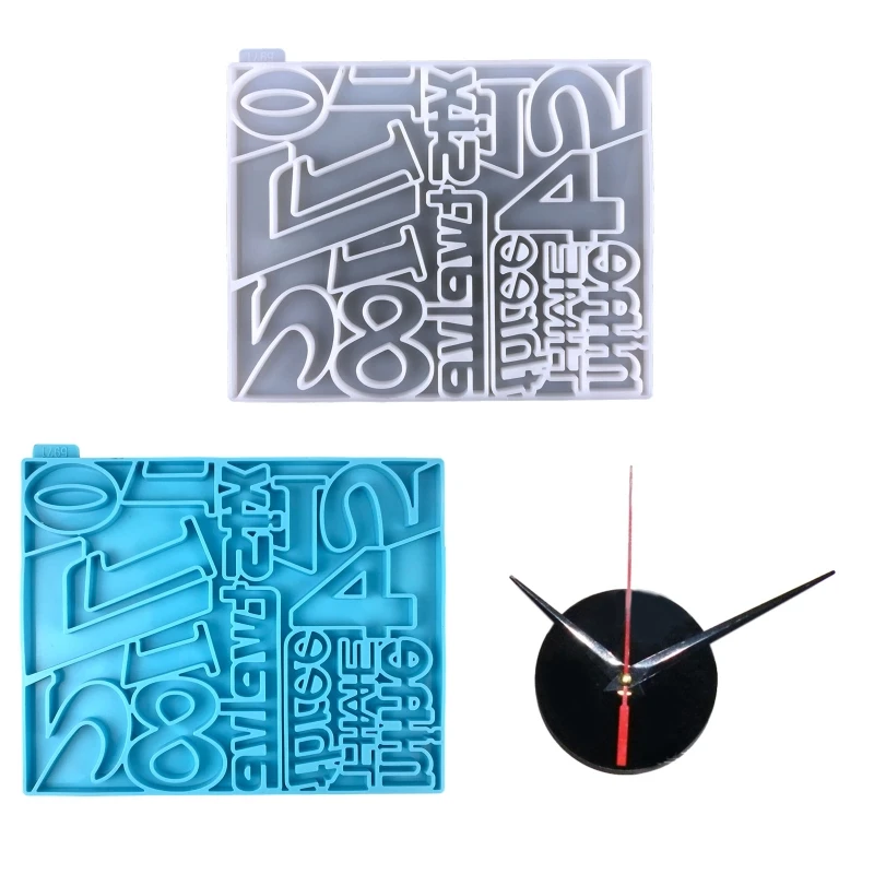 

for Creative Numeral Clock UV Epoxy Resin Mold Wall Clocks Crystal Silicone Mould DIY Crafts Jewelry Home Decorations Tools 97QE