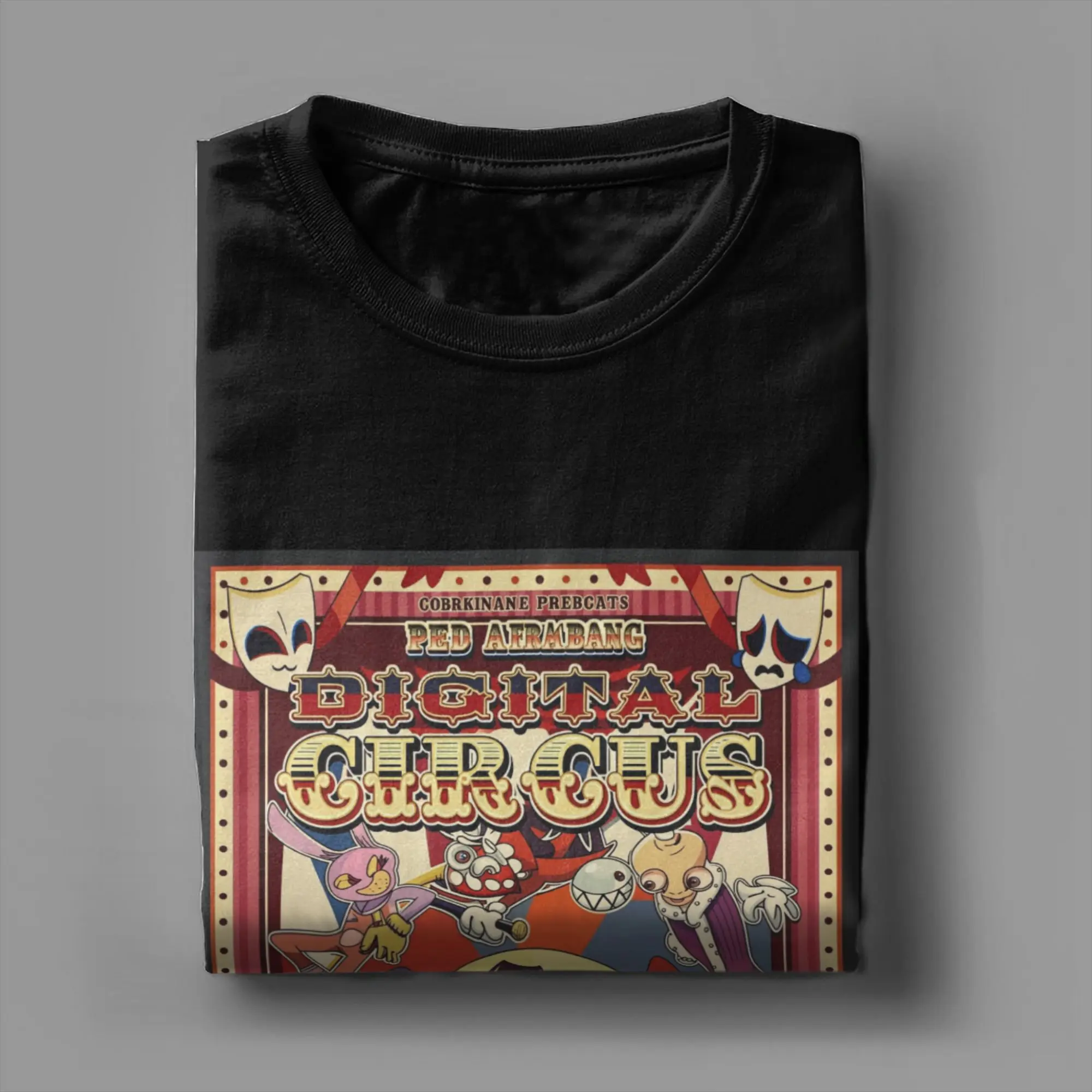 Digital Circus Oversized Cotton O-Neck T-Shirt - Trendy Summer Short-Sleeve Top