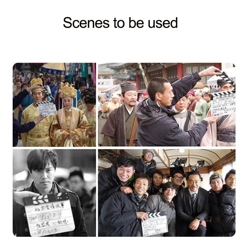 Andoer 30 * 24cm/ 12 * 9in Acrylic Film Clapboard Movie Directors Clapper Board Slate Cut