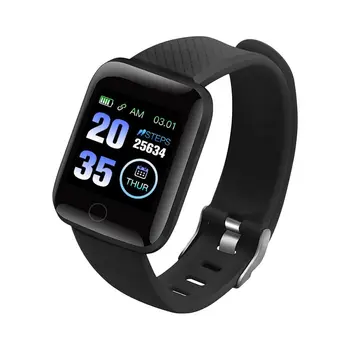 116 플러스 1.44 스크린 스마트 팔찌, 심박수 및 혈압 모니터링, D13 운동 측정기, 단계 건강 116S 스마트 팔찌