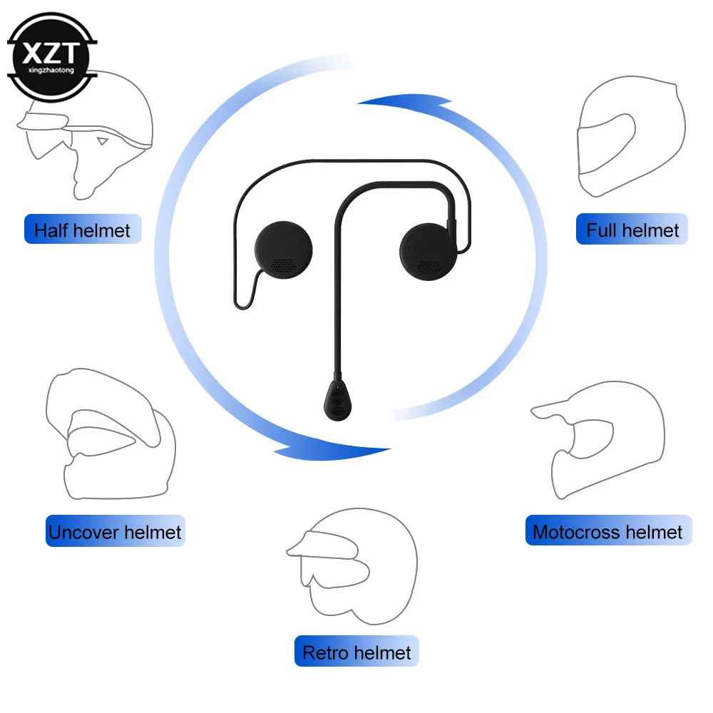 

Moto Helmet Headset Bluetooth 5.0 Ultra-Thin Motorcycle Earphones Wireless Speaker Headphone Handsfree Call Music Player