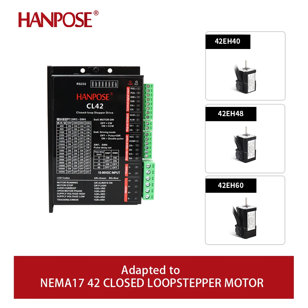 hanpose 1pcs CL42 하이브리드 서보 모터 드라이브 42 시리즈 폐쇄 루프 모터 전용 드라이브 CL42 3D 프린터 모니터 장비용