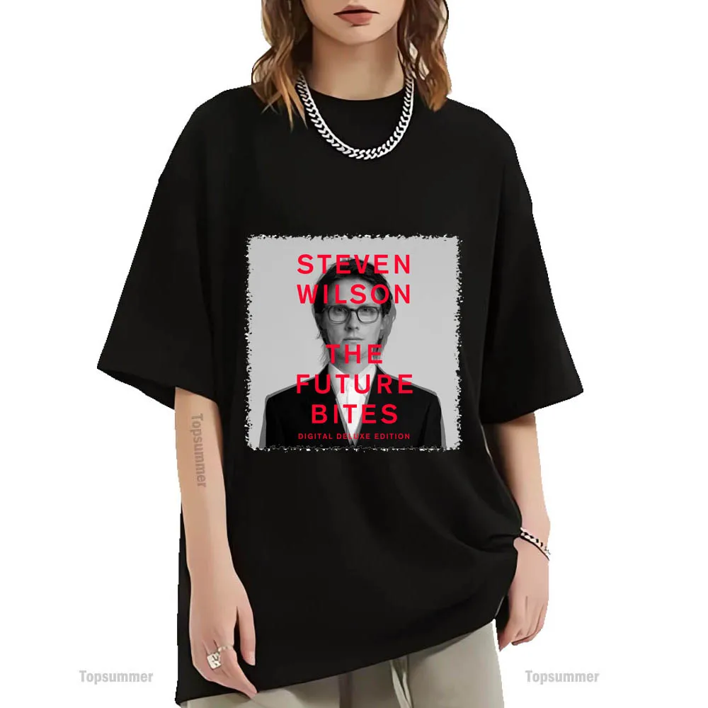 The Future Bites Album T Shirt Stephen Wilson Tour T-Shirt Uomo Pop Eleganti Magliette Nere Abbigliamento Donna Con Stampa Grafica