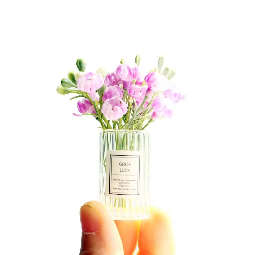 Pretend Play Toy Model Crafts Simulation Potted Plants 1:12 Dollhouse Miniature Dollhouse Accessories Doll House Decoration