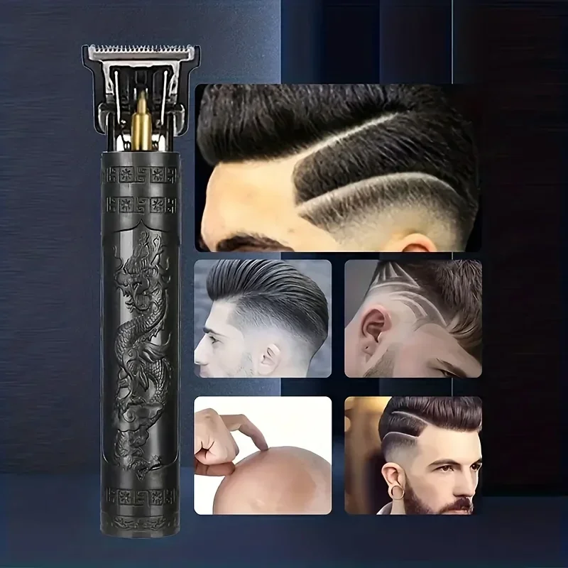 Vintage T9 Electric Hair Cutting Machine Hair Clipper Professional Men Shaver Rechargeable Barber Trimmer for Men Dragon Buddha hair clipper hair trimmer