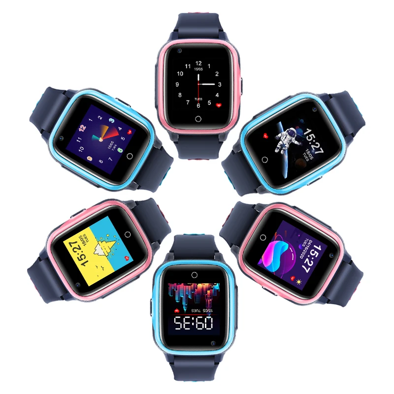 어린이 스마트 워치 전화 시계 비디오 채팅 카메라 SOS GPS LBS 4G Sim 카드 Smartwatch