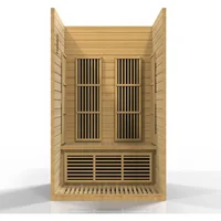 Sauna, Carbon Far Infrared Sauna for 2 Persons, Hemlock Wood (Curbside Delivery), Easy To Assembly, Indoor Saunas Room 2