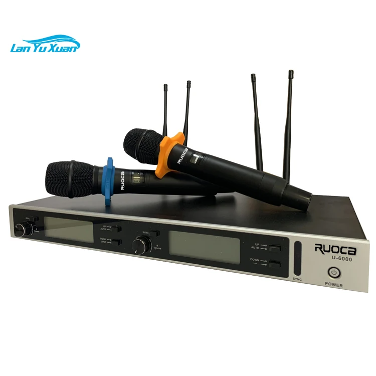 

Best sell dual channel handheld karaoke UHF microphone system wireless