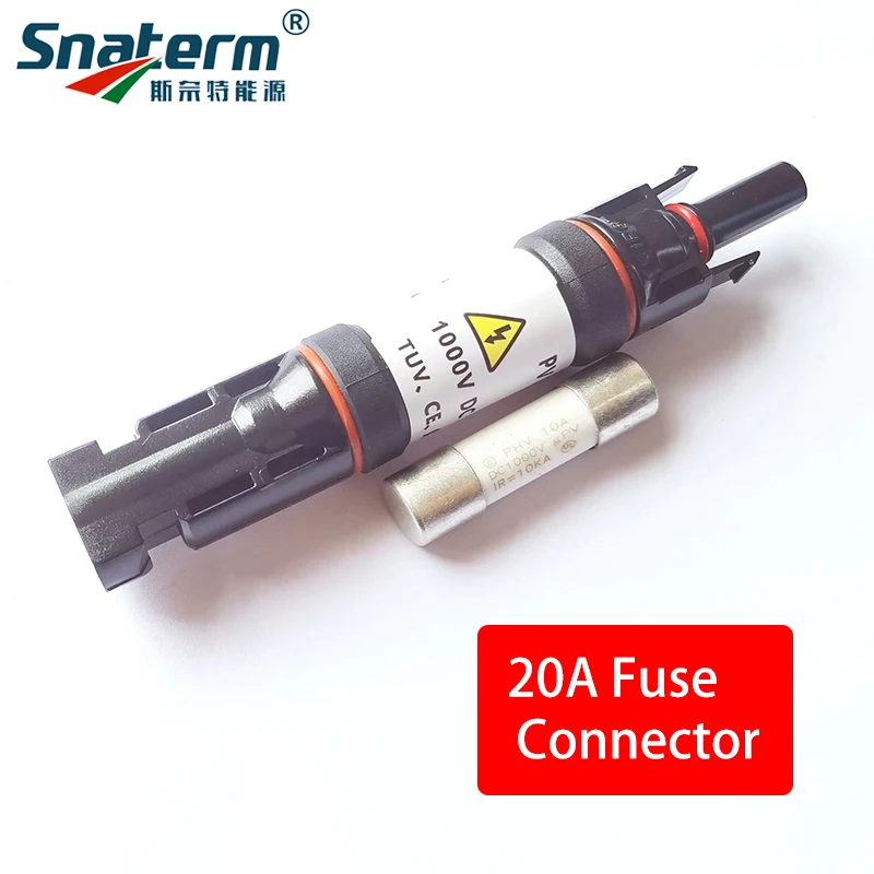 2Pcs 20A Solar Fuse Holder - Waterproof IP67, 1000V DC, For PV Panel & Inverter Protection