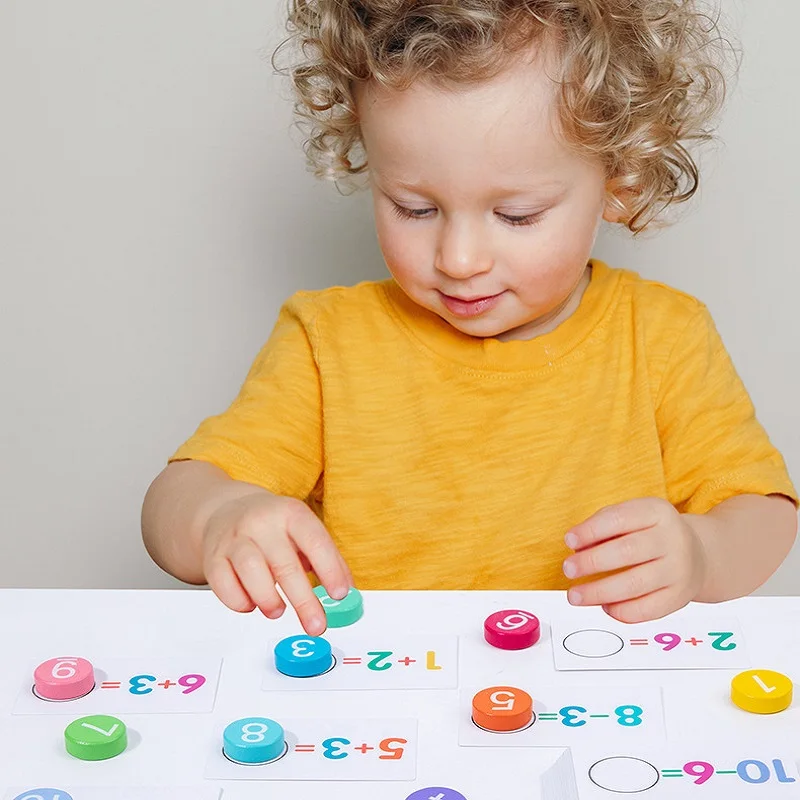 1 Set Kids Math Toys Wooden Colorful Counting Sticks Calculate Game Children Number Cognition Learning Education Montessori Toys 2