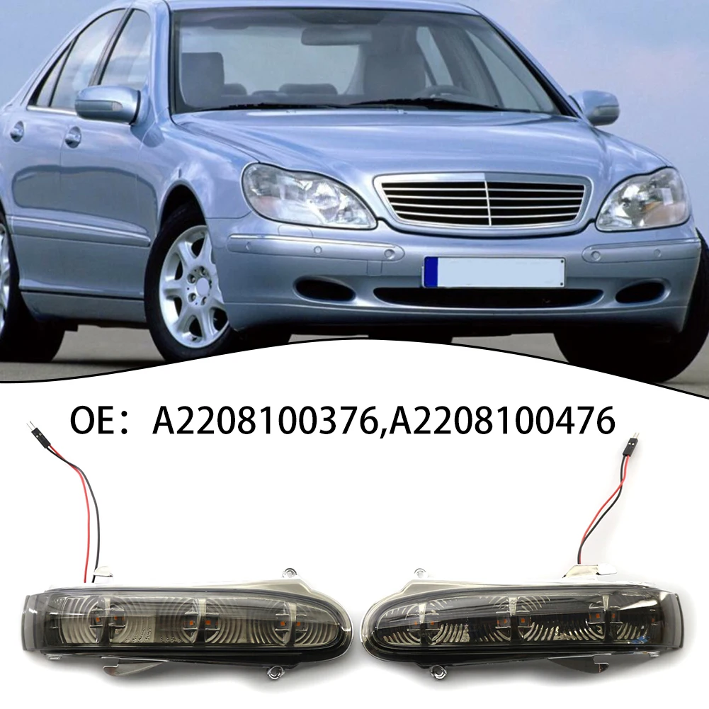 

For Mercedes For Benz W220 S320 LED Side Mirror Turn Signal Light Grey 1 Pair New And High Quality Professional