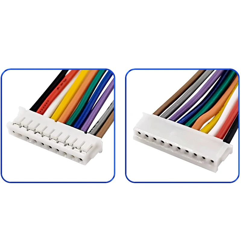 JST ZH1.5 ZH 와이어 케이블 커넥터, 1.5mm 피치 플러그, 10cm, 20cm, 30cm, 2, 3, 4, 5, 6, 7, 8, 9, 10/12 핀, 1.5mm, 10 개 와이어 길이 28AWG