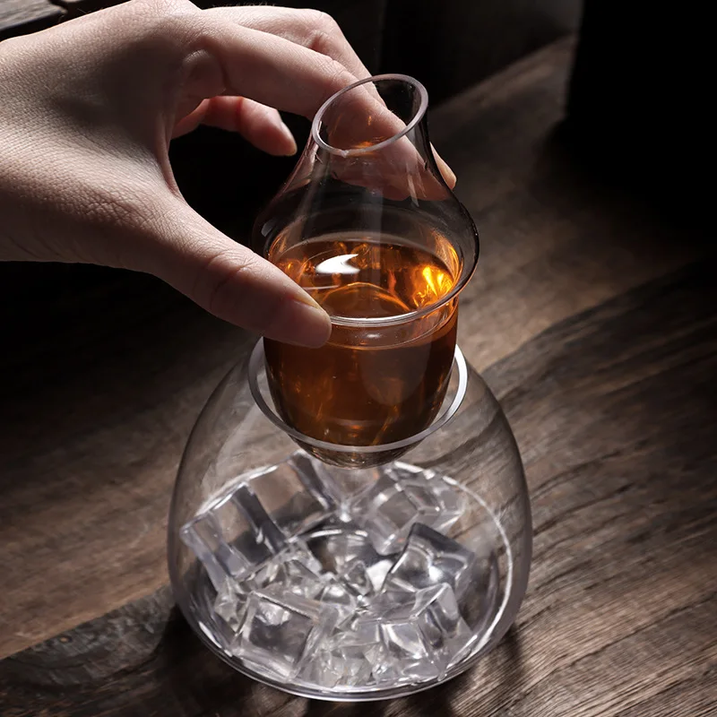 Glass Wine Pot Transparent Japanese Cooling Sake Cup Ice Jug Creative Decanter Wine Bottle Whiskey Dispenser Home Hotel Bar