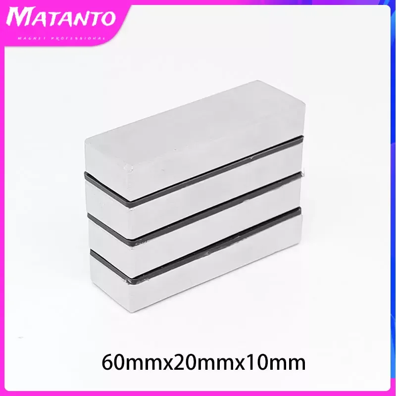 

1/2/5/10PCS 60x20x2mm 60x20x3mm 60x20x5mm 60x20x10mm N35 Super Strong Block Permanet Magnets Rare Earth Neodymium Magnet