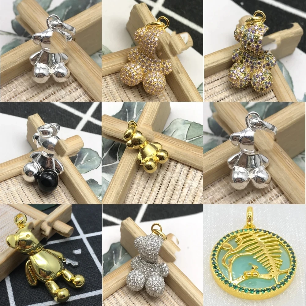 

FAHMI2024 новинка, Высококачественный Изысканный медведь, заполненный бриллиантами и ПАВЕ, двенадцать созвездий, новая серия разноцветных кристальных ожерелий