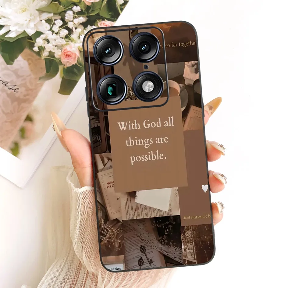 Floral Marble Soft Silicone Protective Case