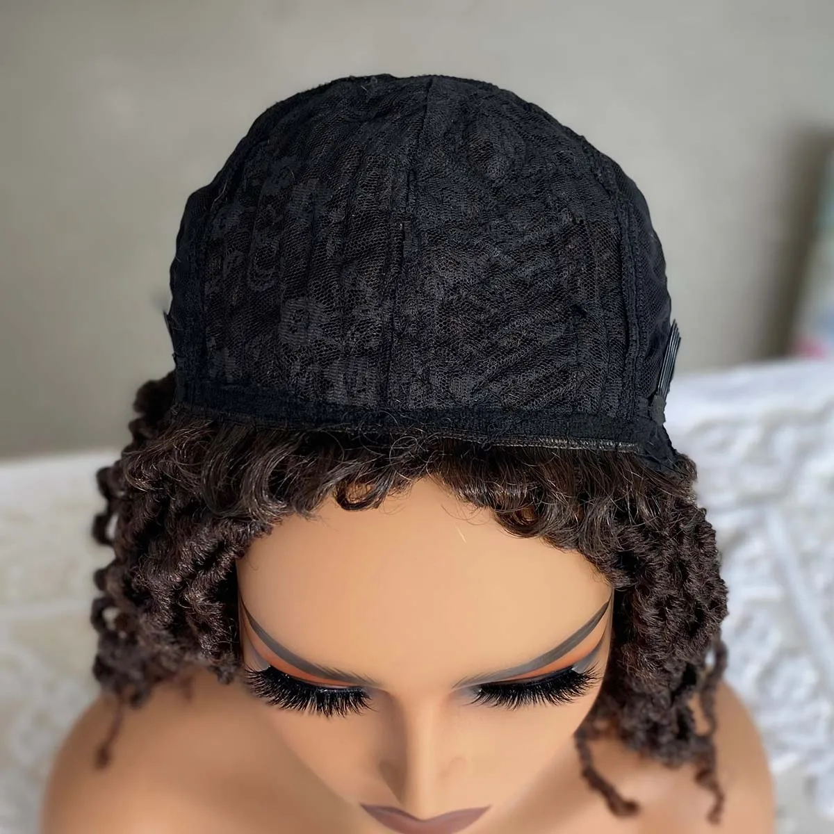 Short dreadlock wig faux locs wig braided wigs for women afro braids curly synthetic for black women