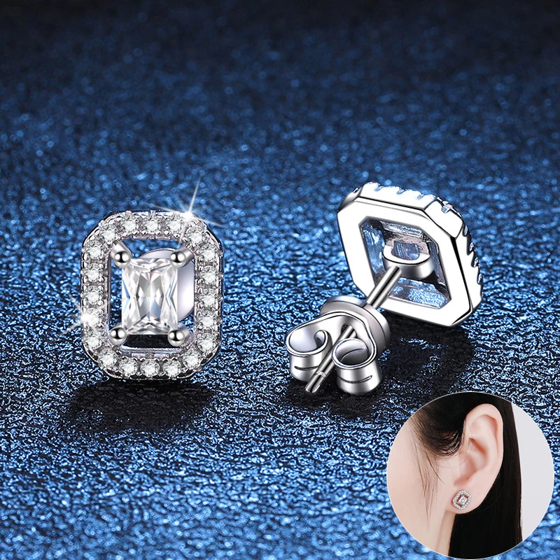 Apaison Real 0.25 ct Moissanite Drop Earrings For Women 925 Sterling Silver Earrings Ladies Sparkling Fine Jewelry Wholesale