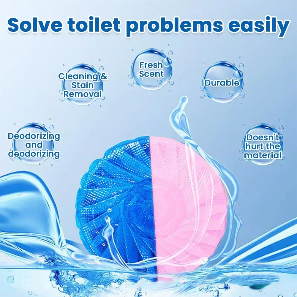 Toilet Bowl Cleaner Drain Tank Rose Fragrance Tablet Freshener Deodorization Stain Remover House Bathroom Cleaning Agent Product