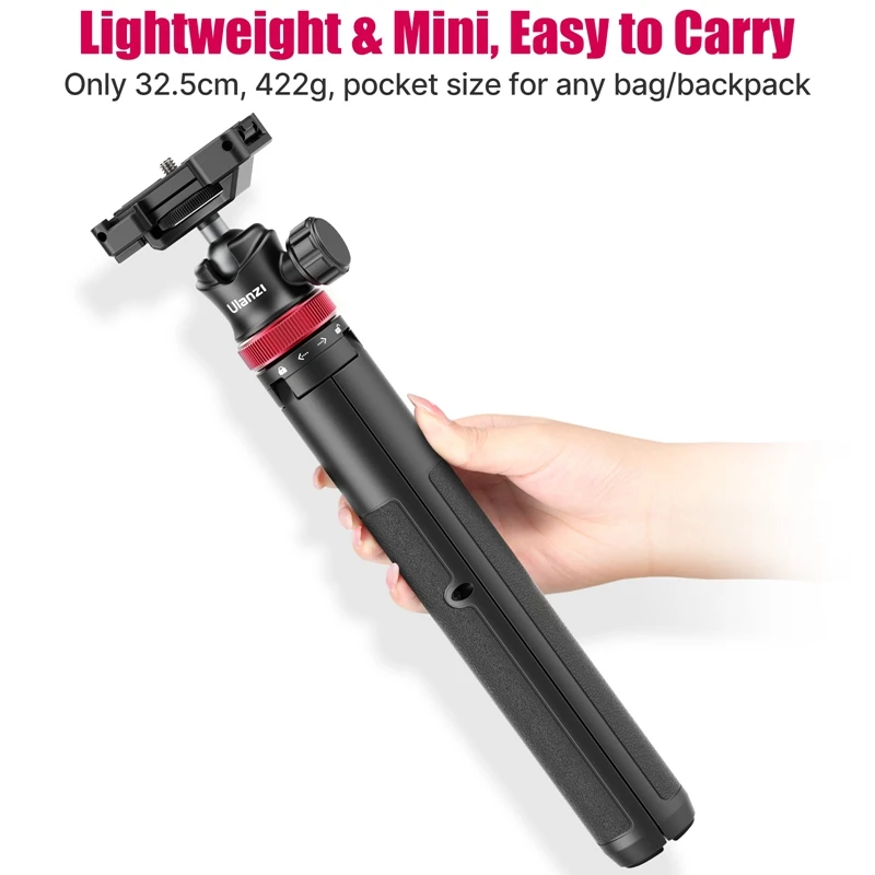 ULANZI TRIPOD MT-44 Tripods Smartphone Vlog Tripods With Cold Shoe Phone Mount Holder For Mobile Tripod Camera Portable SLR — view 2