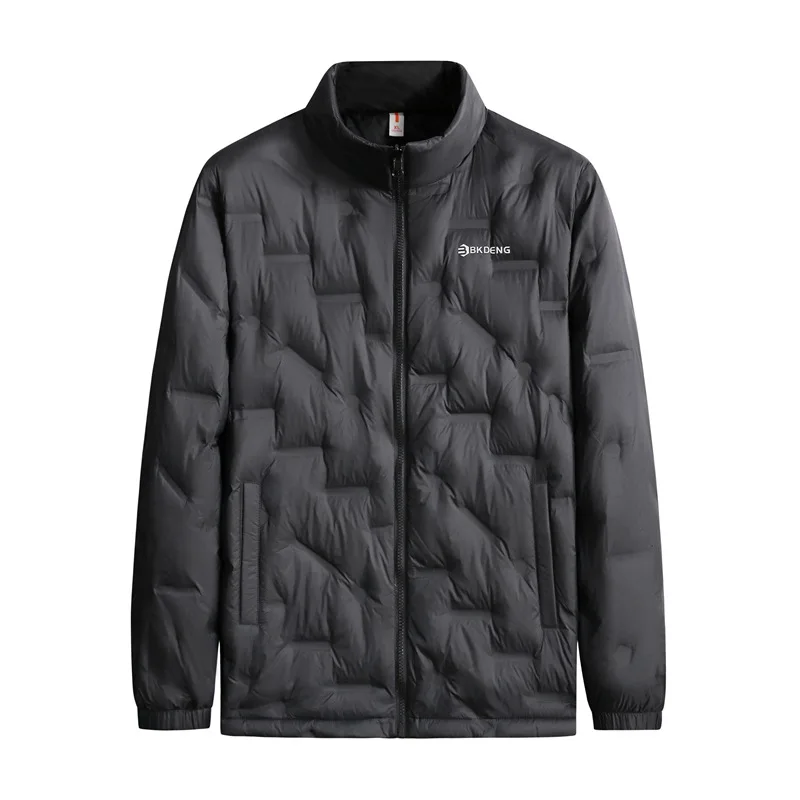 남성용 레저 칼라 라이트 다운 재킷, 플러스 사이즈 패션, 가을, 겨울 재킷, 6XL 패딩 재킷, 7XL, 8XL, 신제품