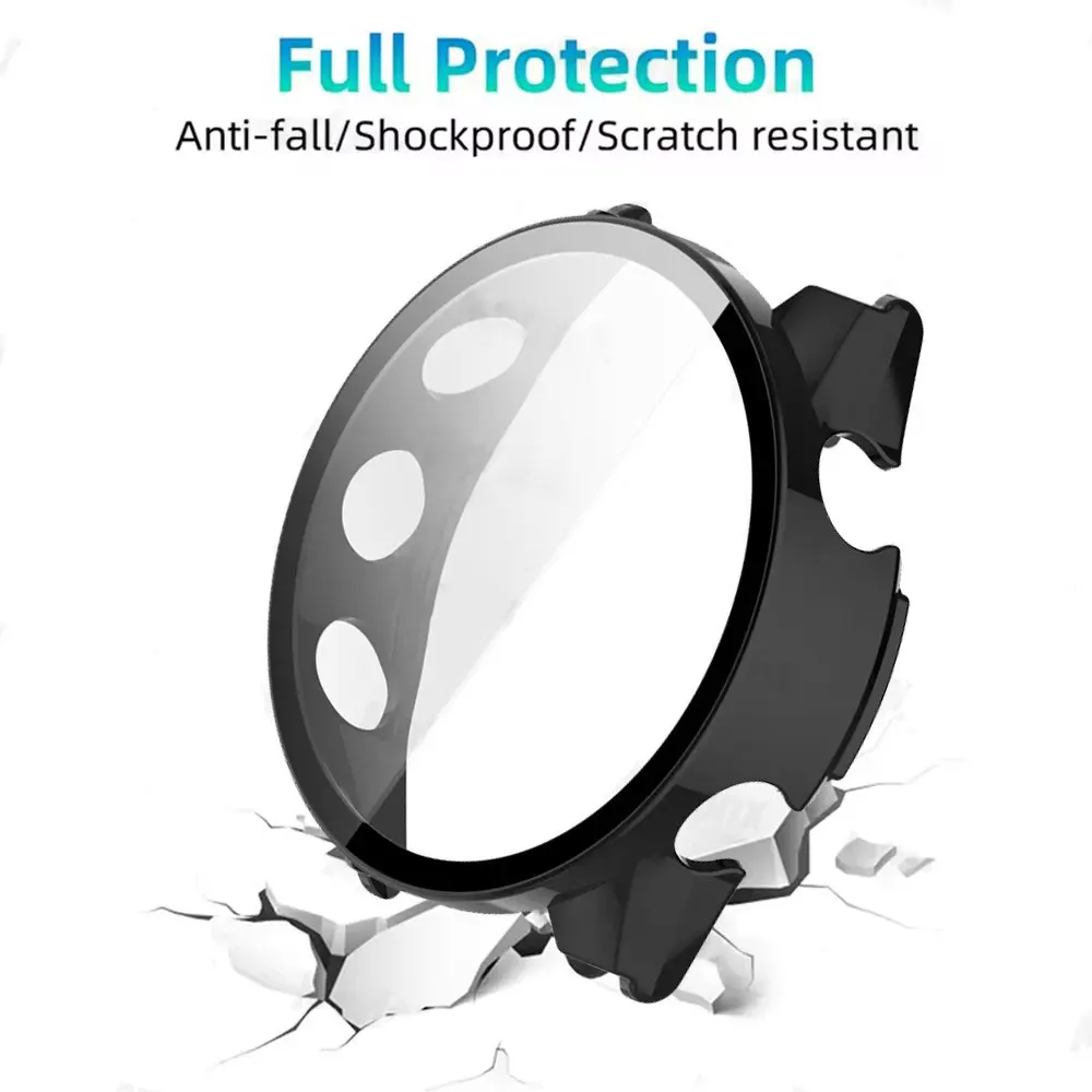 Premium Glass + Case: All-Around Screen Protector with Hard PC Bumper Cover