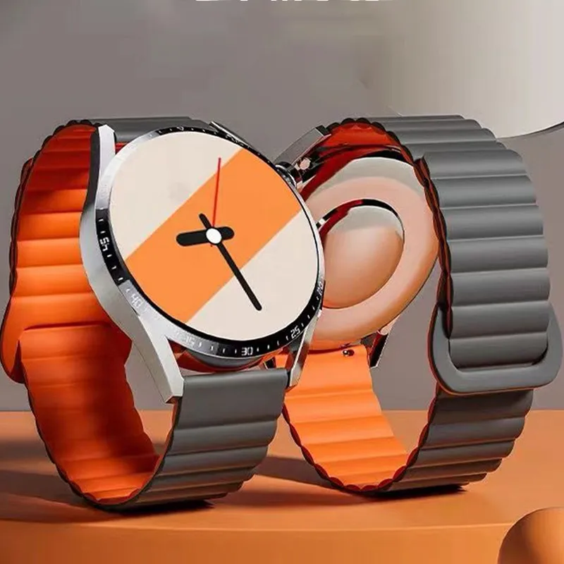 Ogniwo Magnetyczne Do Samsung Galaxy Watch 4 5 Pro 6 Classic Active 2 Band 20Mm 22Mm Silikonowa Pętla Bransoletka Huawei Gt 2-2E 3-4 Pasek