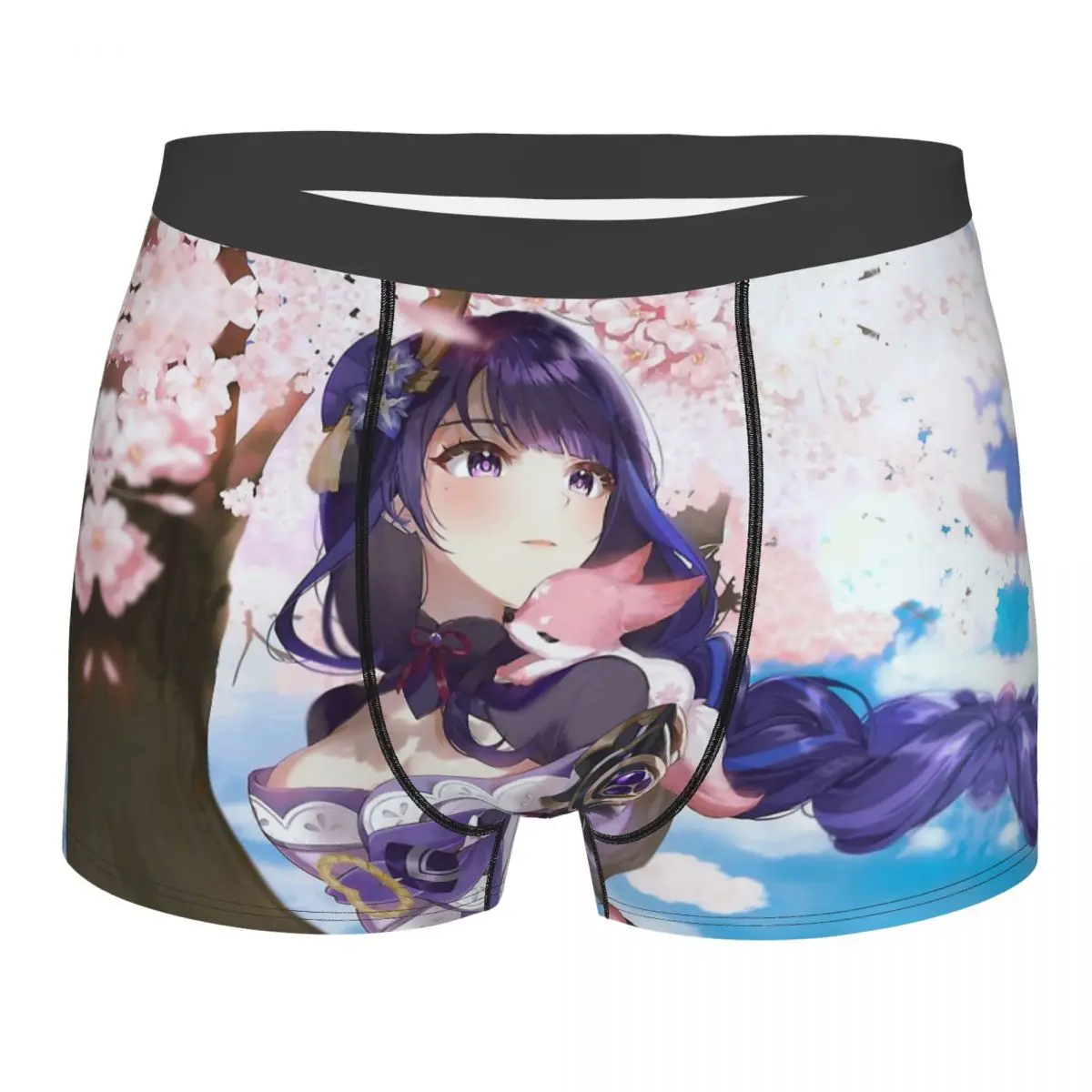 

Raiden Shogun Sakura Genshin Impact Mobile Game Underpants Cotton Panties Male Underwear Comfortable Shorts Boxer Briefs