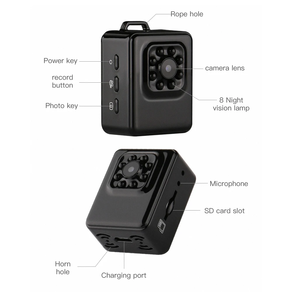 Mini Sport Camera G107 With Motion Detection Night Vision Video Resolution 1080p Full HD Photo Trap 6
