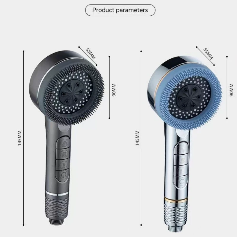 4 Mode Massage Shower Head Adjustable One Key Stop Bathroom Filter High-pressure Water-saving Shower Mixer Nozzles Accessories 6