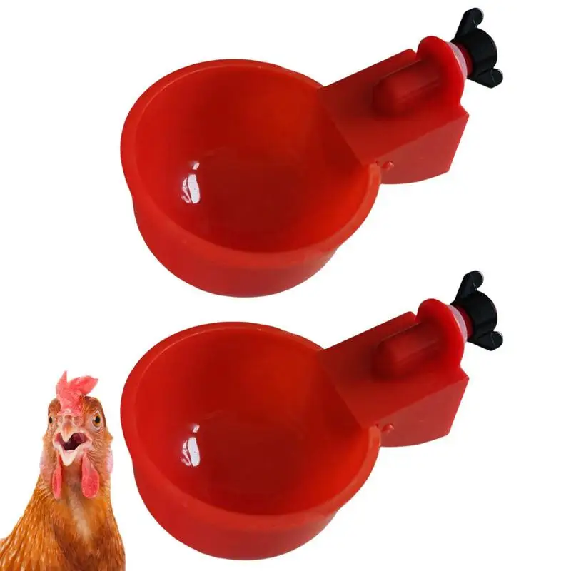 

Chicken Cups For Water 5pcs Automatic Chicken Waterer Kit For Poultry Chicken Water Feeder Suitable For Chicks Duck Turkey And